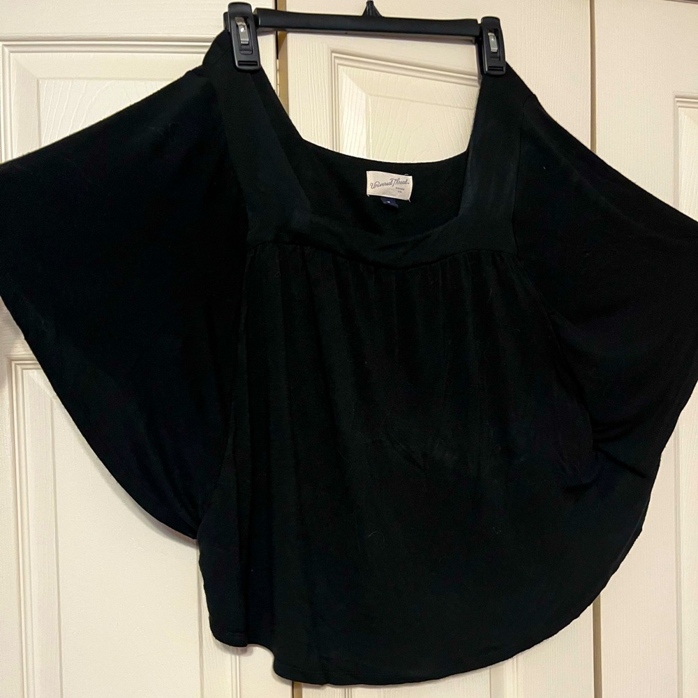 Black shirt with bat wings